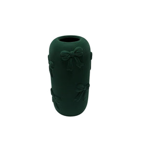 DO-HOME - Vaso Fiocchi In Ceramica Velluto Verdone D.15,5Xh.30 Cm