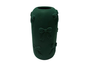 DO-HOME - Vaso Fiocchi In Ceramica Velluto Verdone D.18Xh.34,5 Cm