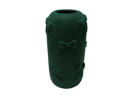 DO-HOME - Vaso Fiocchi In Ceramica Velluto Verdone D.18Xh.34,5 Cm
