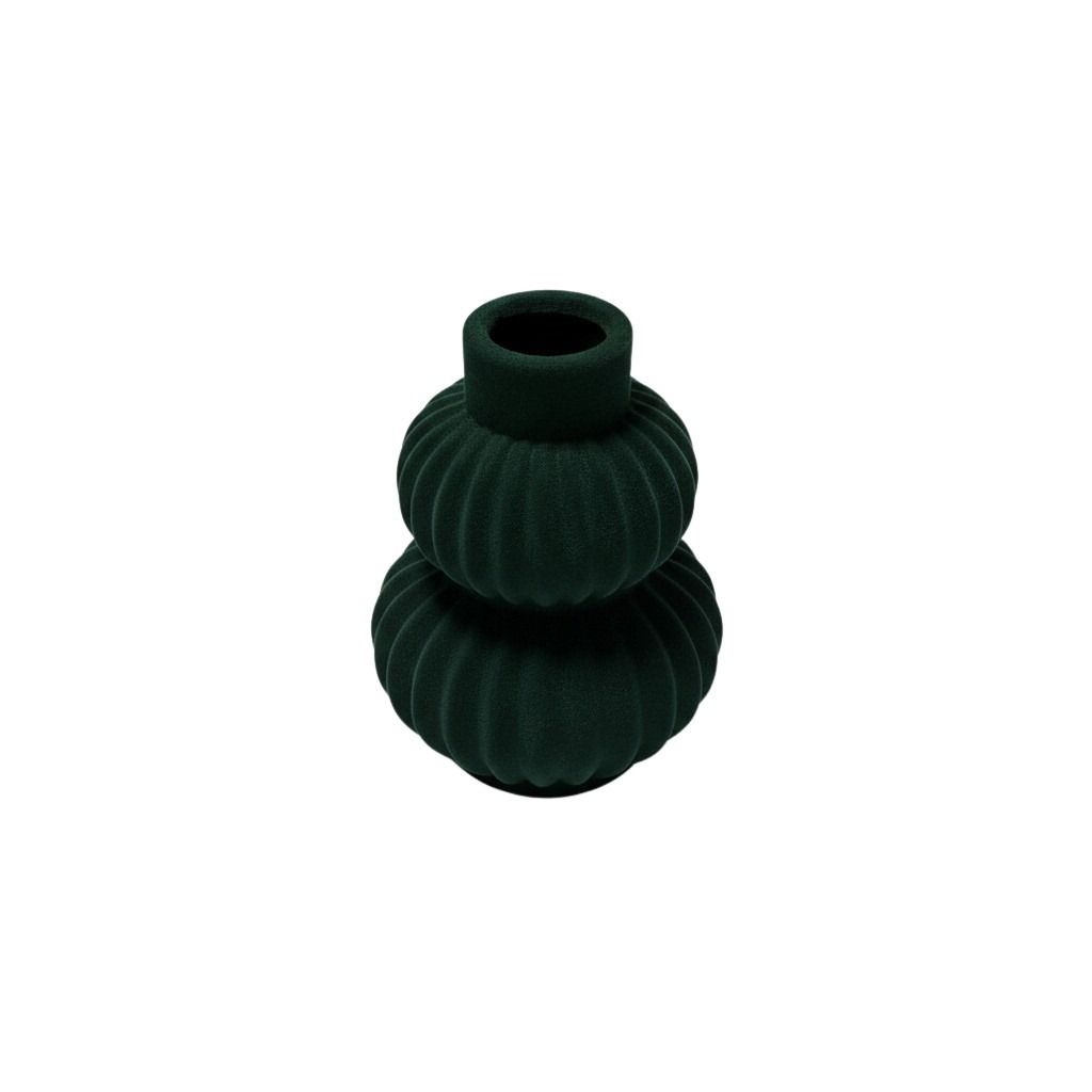 DO-HOME - Vaso In Ceramica Velluto Verdone D.15Xh.20 Cm
