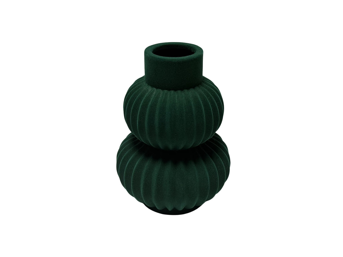 DO-HOME - Vaso In Ceramica Velluto Verdone D.19Xh.26 Cm