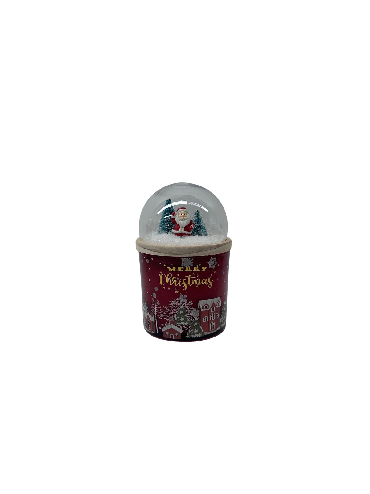 DO-HOME - Candela Paesaggio Con Babbo Natale Berries & Sugar 170G 7.1X7.1Xh.34. 5 Cm In Scatola Regalo