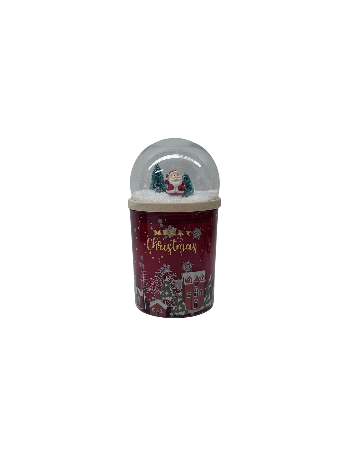 DO-HOME - Candela Paesaggio Con Babbo Natale Berries & Sugar 270G 7.1X7.1Xh.34. 5 Cm In Scatola Regalo