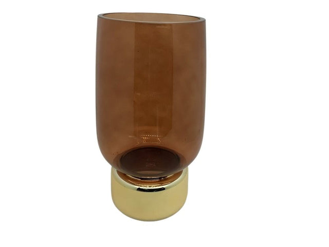 DO-HOME - Vaso Ambra Rosso In Vetro D. 16Xh.29 Cm