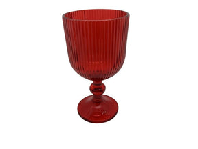 DO-HOME - Calice Rosso In Vetro 360Ml D.9Xh. 16 Cm