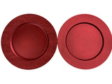 DO-HOME - Sottopiatto Rosso In Plastica D. 33Xh.1 Cm [Scuro]