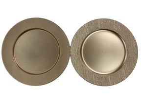 DO-HOME - Sottopiatto Oro In Plastica D. 33Xh.1 Cm [Chiaro]