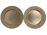 DO-HOME - Sottopiatto Oro In Plastica D. 33Xh.1 Cm [Scuro]