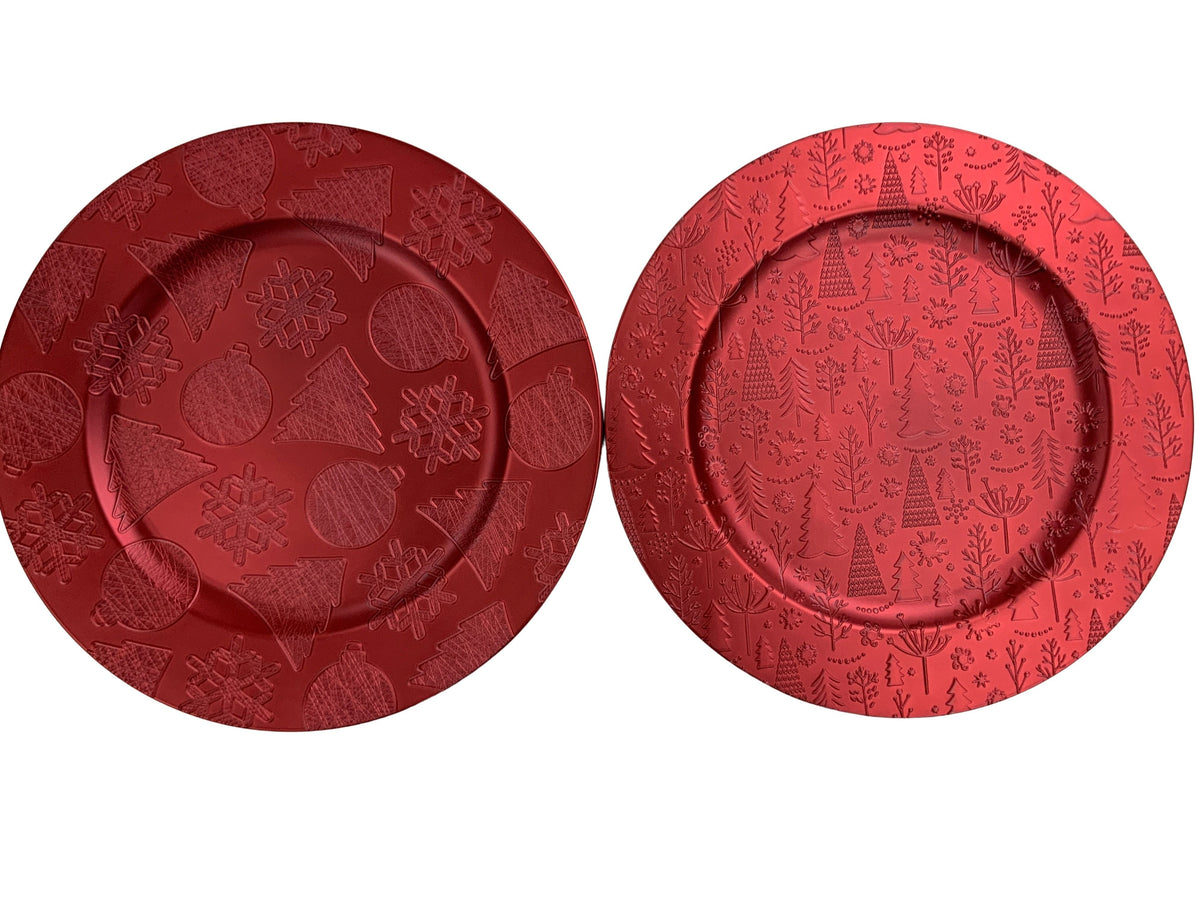 DO-HOME - Sottopiatto Rosso In Plastica D. 33Xh.1 Cm [Alberelli]