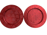 DO-HOME - Sottopiatto Rosso In Plastica D. 33Xh.1 Cm [Alberelli]