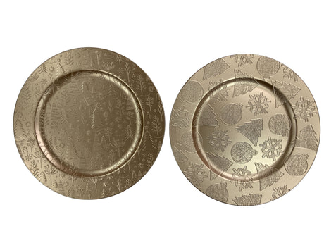 DO-HOME - Sottopiatto Oro In Plastica D. 33Xh.1 Cm [Alberelli]