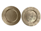 DO-HOME - Sottopiatto Oro In Plastica D. 33Xh.1 Cm [Fiocchi Neve]