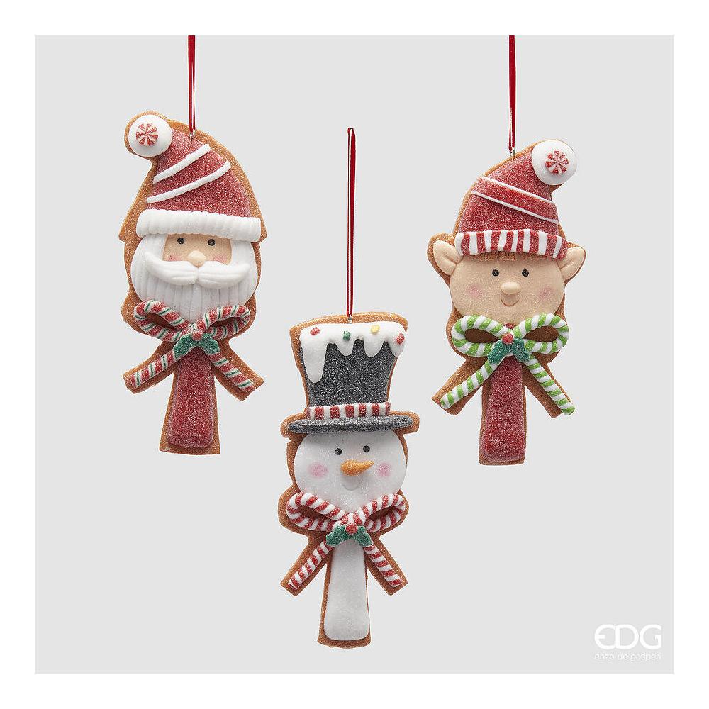 EDG - Plastic Marzipan Santa Decoration H15 [Santa Claus]