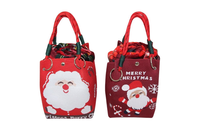 DO-HOME - Borsa In Tessuto Con Coperta Tartan 120X150Cm 18X18Xh.23 Cm [Bordeaux]