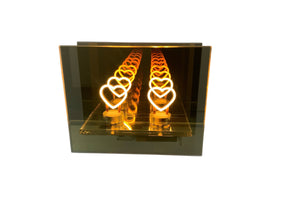 DO-HOME - Decorazione Luci Led In Vetro A Batteria 2Xaa 15X6.2Xh.12 Cm In Scatola Regalo