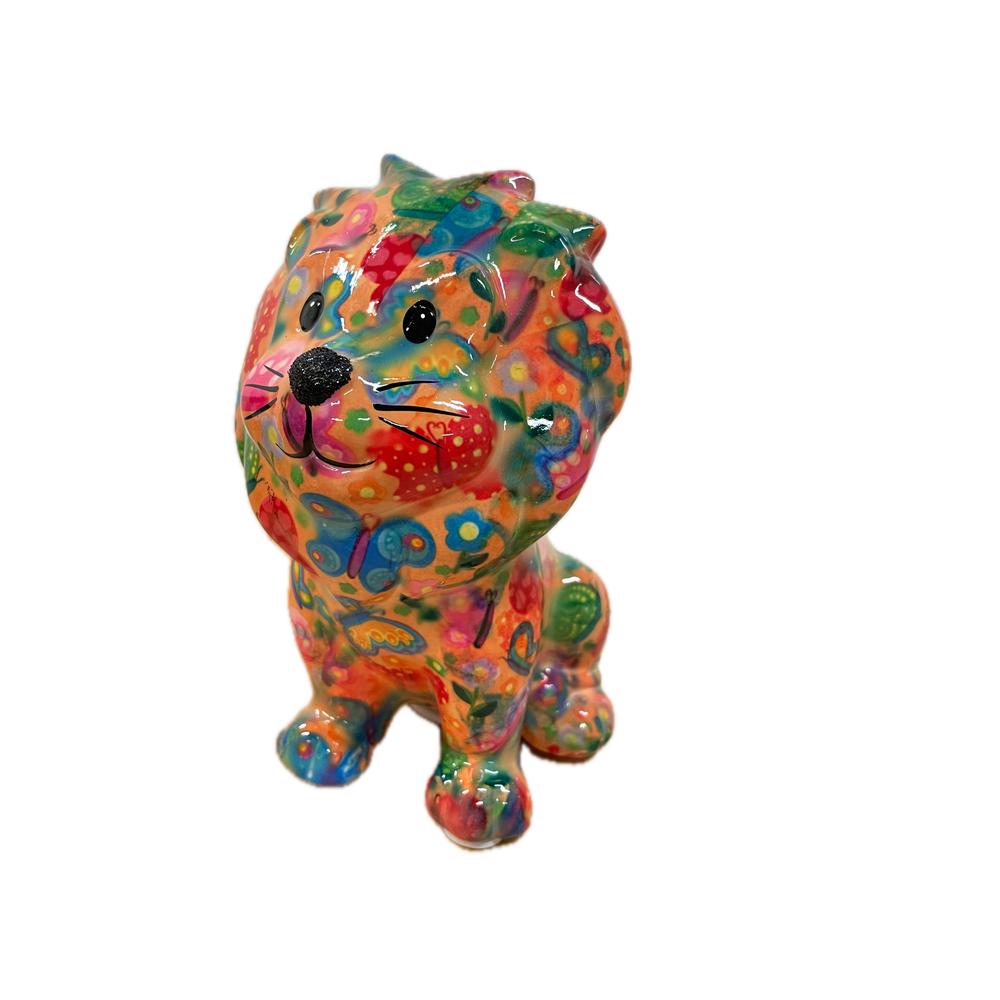 POMME PIDOU - Money Box Safari Marley In Ceramica 18Cm [Salmone]