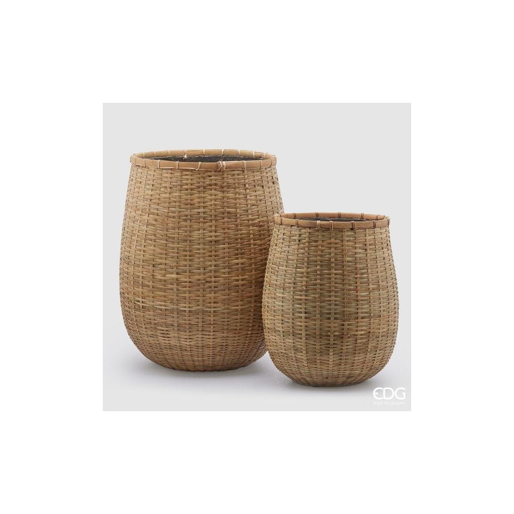 EDG - Bamboo+Resin Mekong Basket H 44 Cm