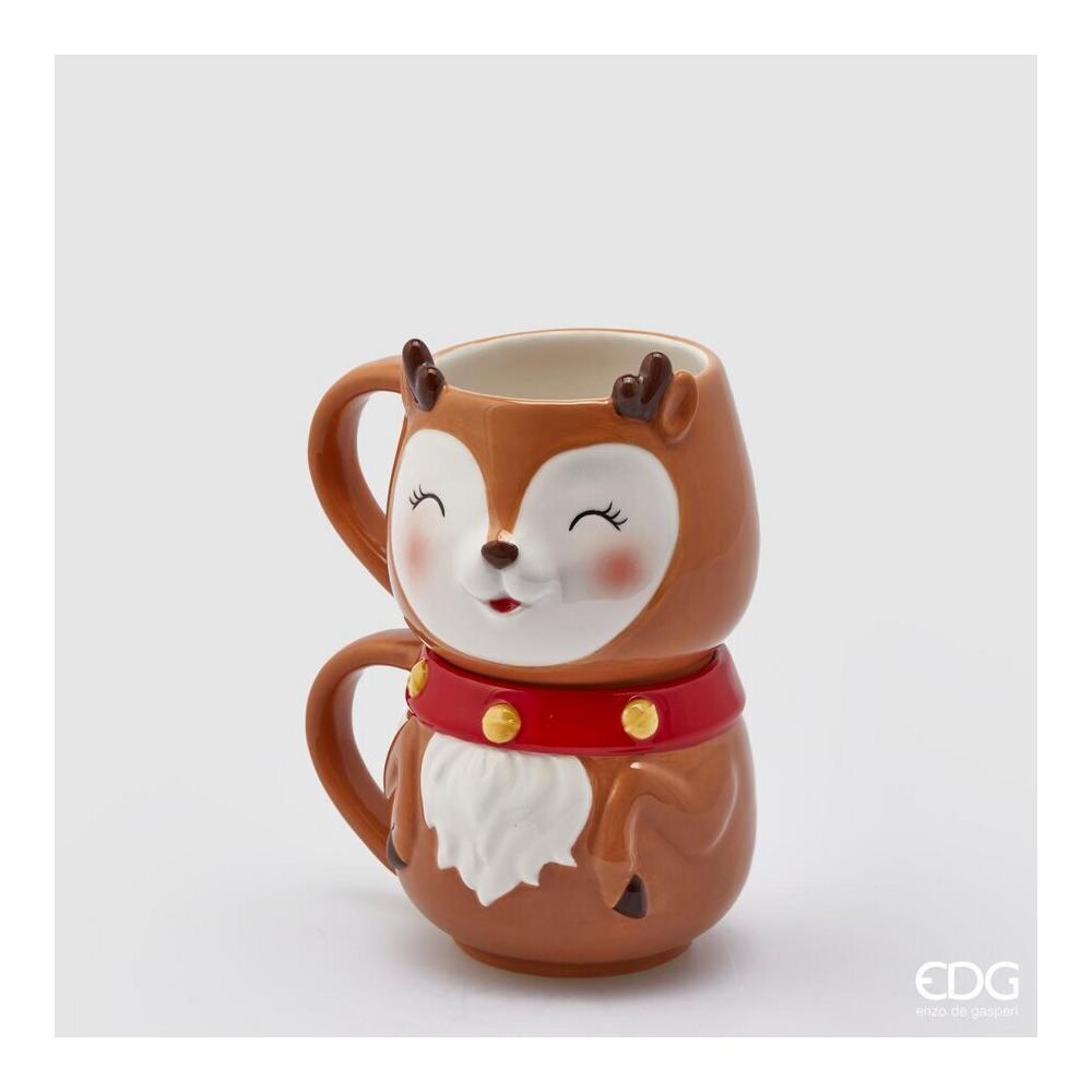 EDG - Taza Apilable Reno 2 Pzs De Cerámica 10X18 H