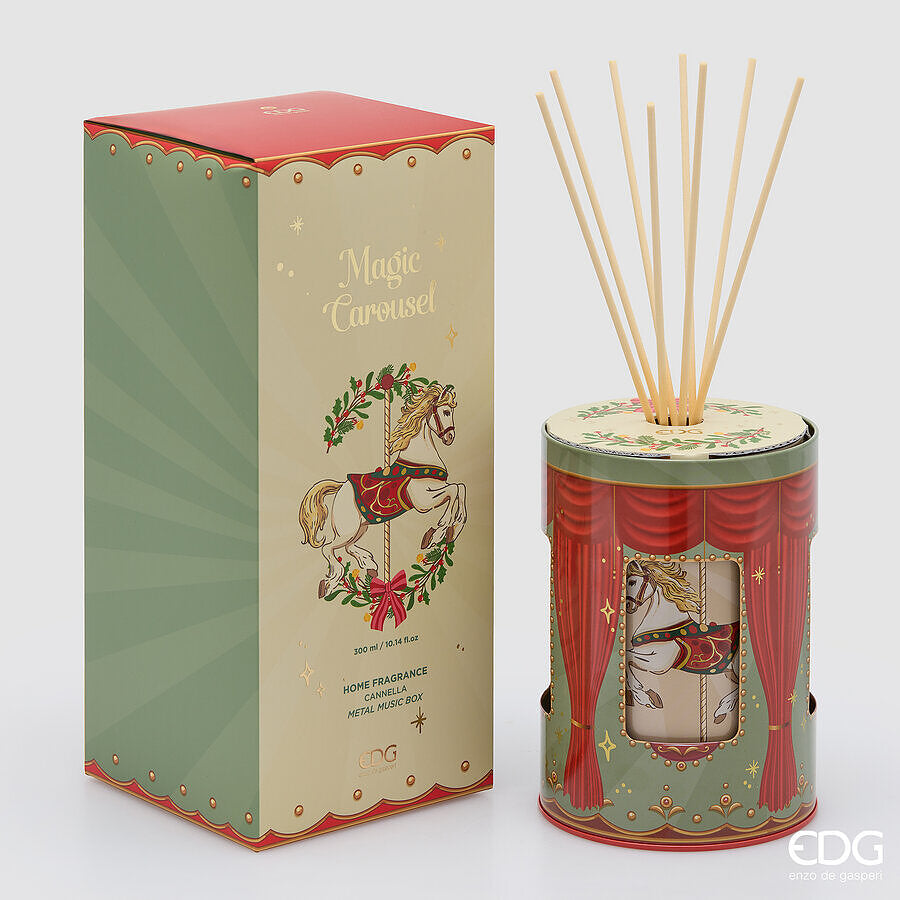 EDG - Profumatore Bottiglia Scrigno 300Ml Carillon H.12 D.10 C6 — Cinnamon