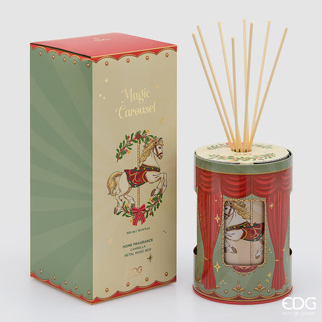 EDG - Profumatore Bottiglia Scrigno 300Ml Carillon H.12 D.10 C6 — Cinnamon