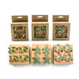 DO-HOME - Portatovaglioli Natalizi Con Perline 4 Pz In Metallo 5X5Xh.5 Cm Design Assortiti In Scatola Avana Appenderia