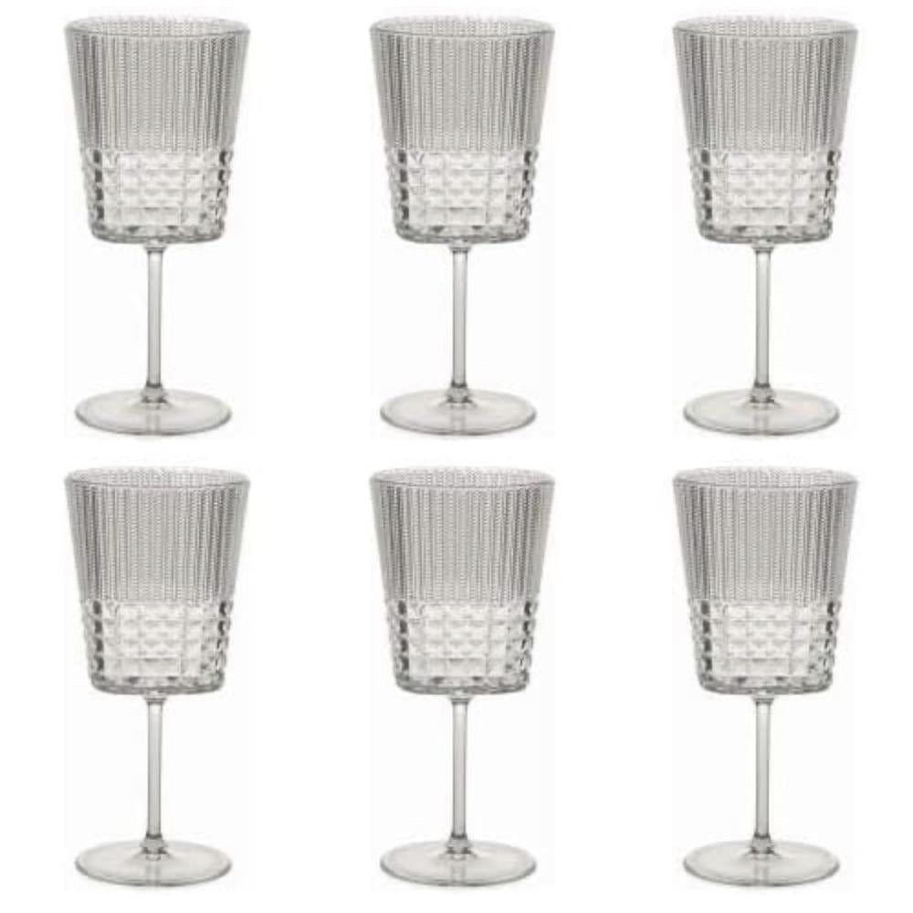 BACI MILANO - Set de 6 copas de vino transparentes