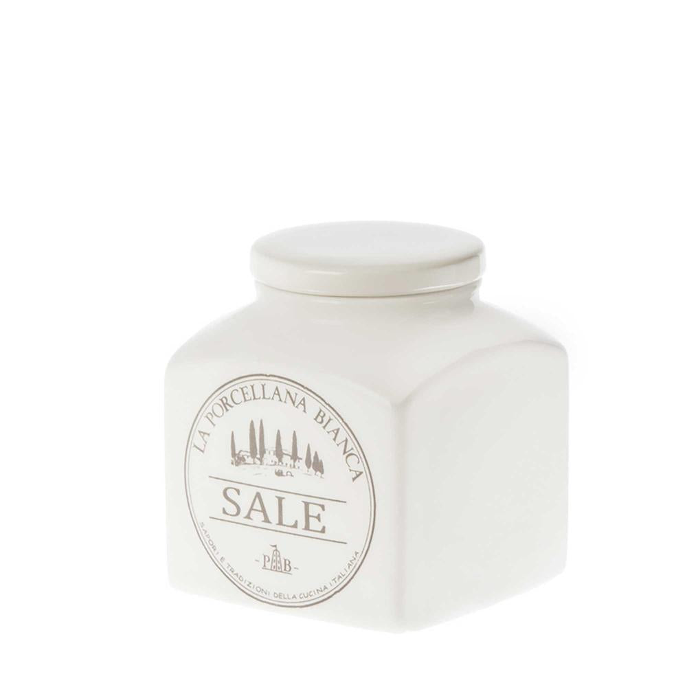 WHITE PORCELAIN - Preserve Salt Jar 0.5 L