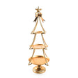 DO-HOME - Alzata Albero 3 Ripiani Oro In Metallo 36X36Xh.85 Cm