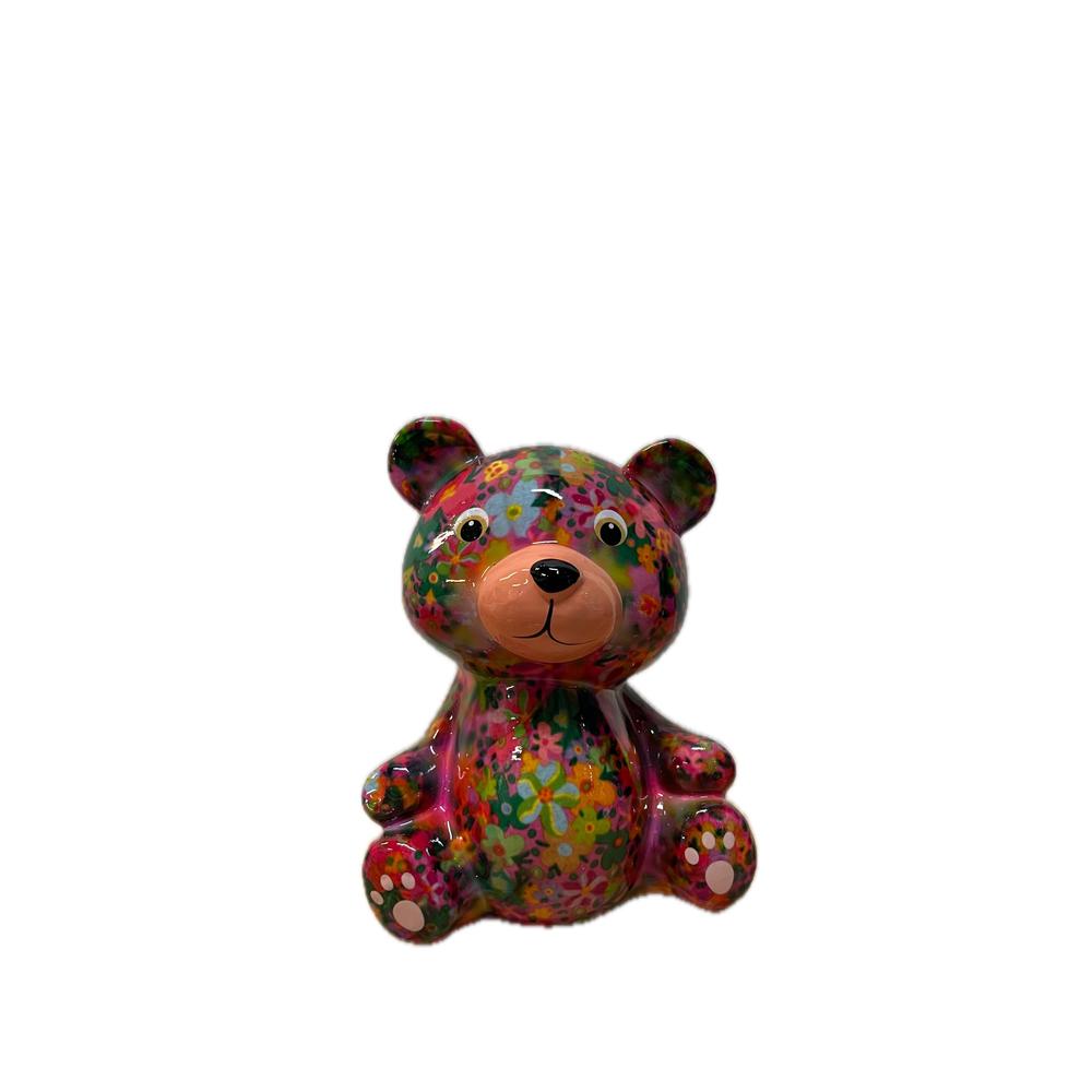 POMME PIDOU - Money Box Bear Toto In Ceramica H 15 Cm [Multicolor]