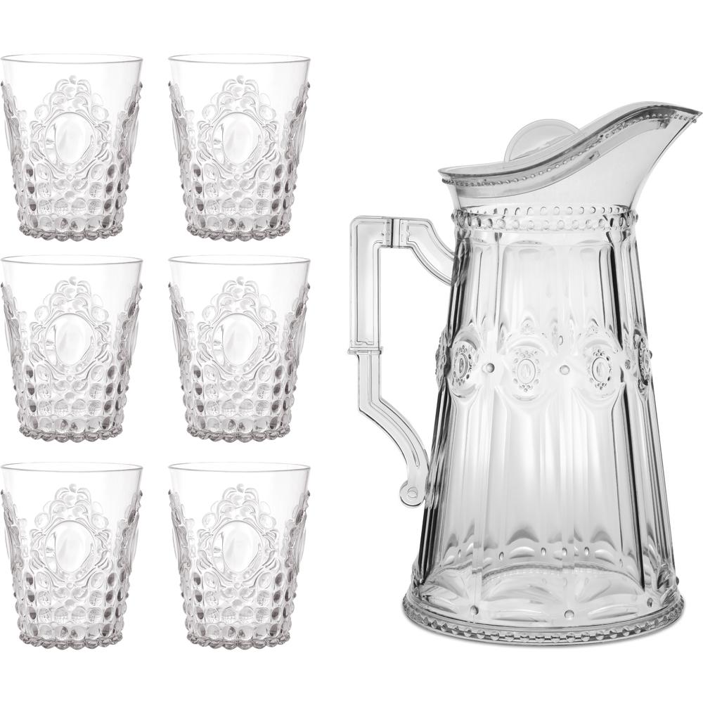 BACI MILANO - Set 6 Vasos de Agua + Jarra Transparente