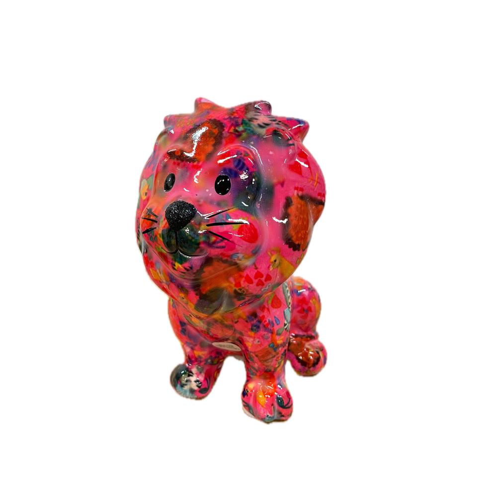 POMME PIDOU - Money Box Safari Marley In Ceramica 18Cm [Rosa]