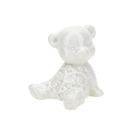 HERVIT - White Porcelain Teddy Bear 12cm Love