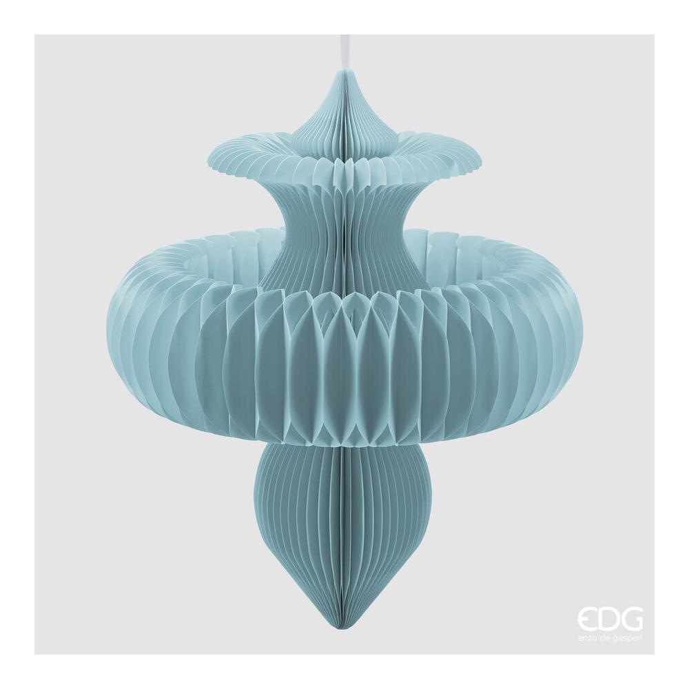 EDG - Origami Spinning Top Decoration H.100 D.88 Light Blue