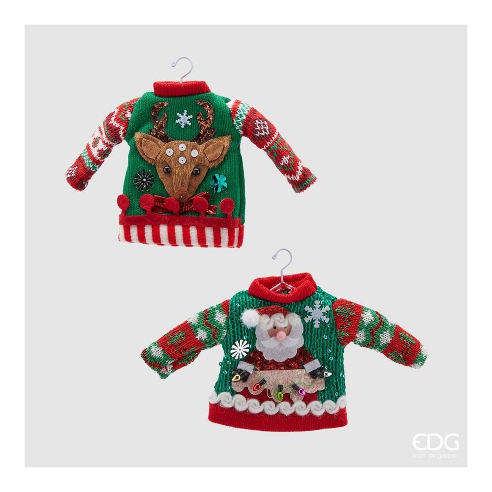 EDG - Santa and Reindeer Sweater Decoration H15