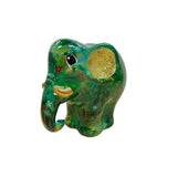 POMME PIDOU - Hucha Elefante Elton de cerámica 19 cm [Verde oscuro]