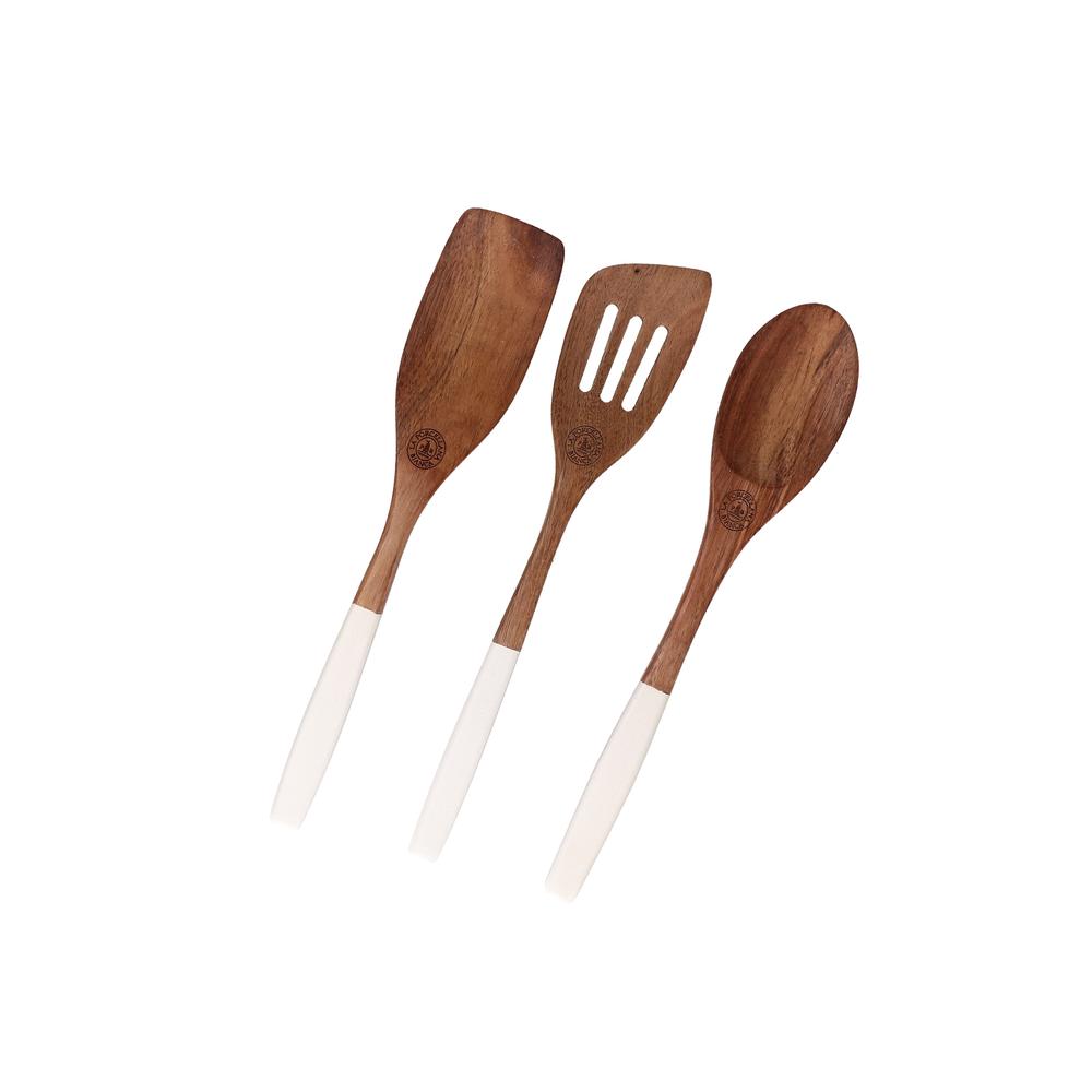 PORCELLANA BIANCA - Libeccio Accessori Tavola 2 - Set 3 Utensili Legno