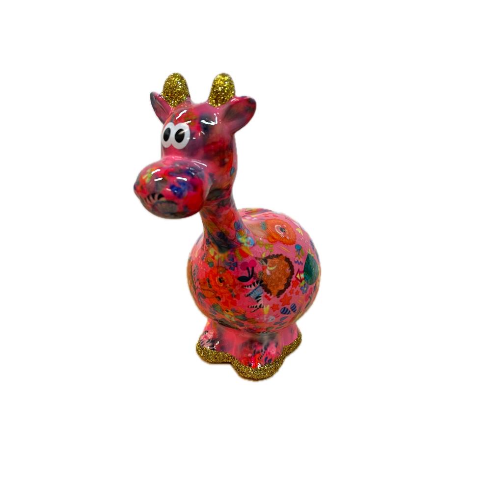 POMME PIDOU - Money Box Safari Lola In Ceramica 18Cm [Rosa]