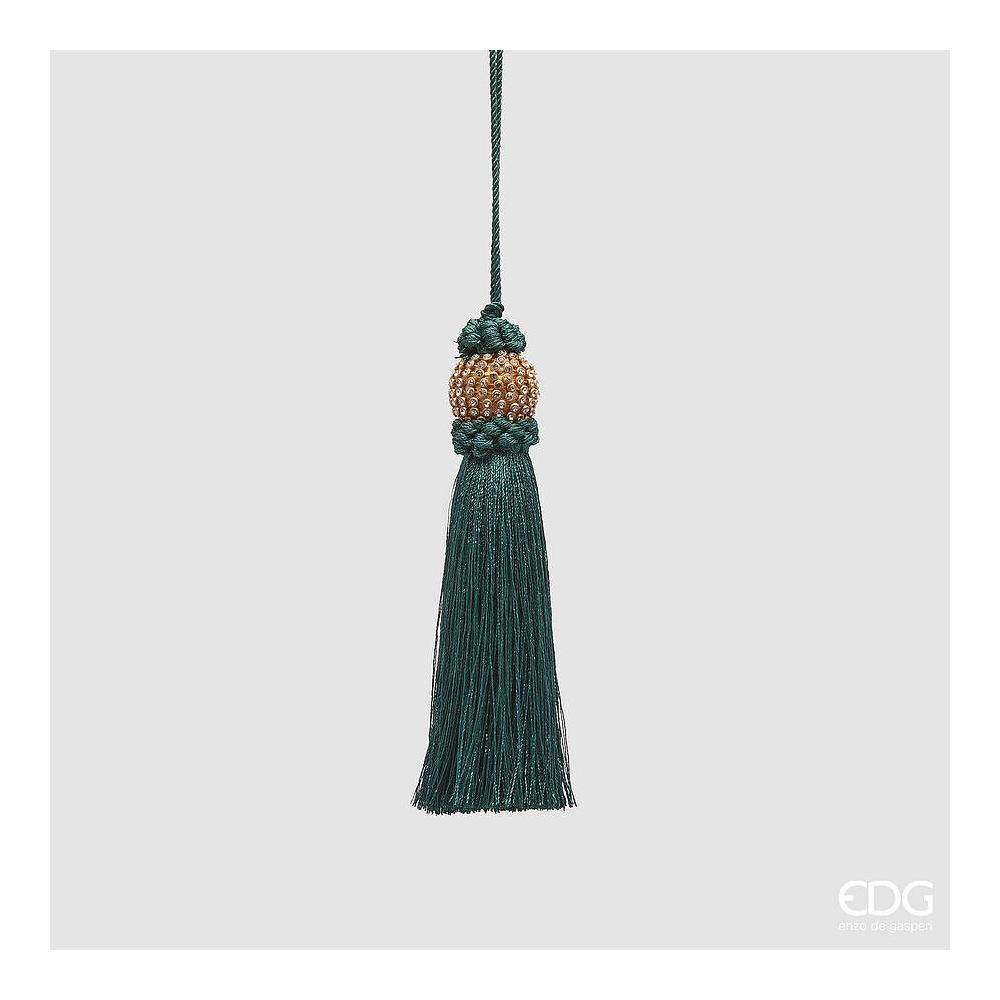 EDG - Decoración con borlas joya verde Alt.15