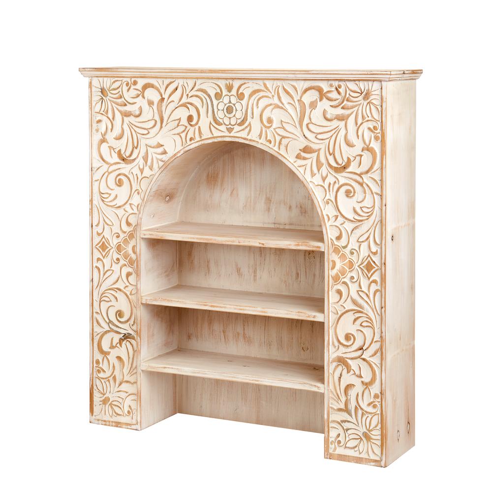 L'OCA NERA - Decorative Fireplace With Shelves 100X25X107H