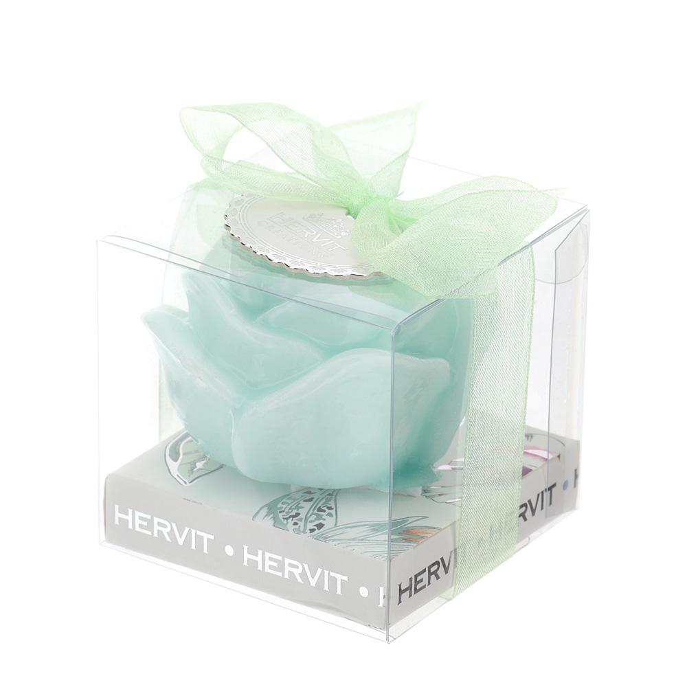 HERVIT - Pink Green Lacquered Candle Dia.4,5X3Cm