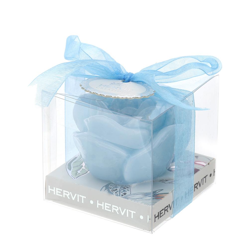 HERVIT - Pink Blue Lacquered Candle Dia.4,5X3Cm