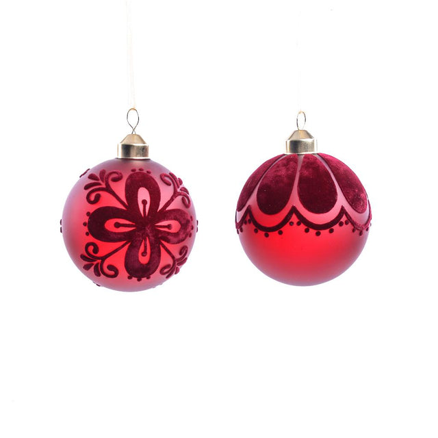 DO-HOME - Palla Di Natale In Vetro D.8 Cm [Cerchi]