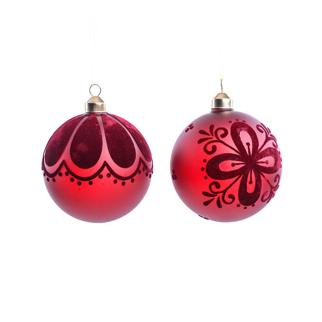 DO-HOME - Palla Di Natale In Vetro D.10 Cm [Cerchi]