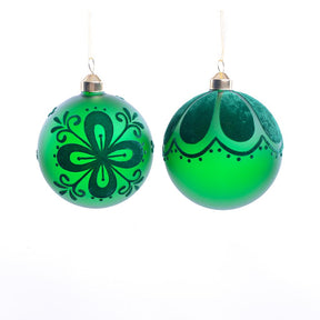 DO-HOME - Palla Di Natale In Vetro D.10 Cm [Cerchi]