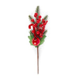 DO-HOME - Pick Bacche Rosse Con Candy In Polistirolo E Plastica H.30 Cm