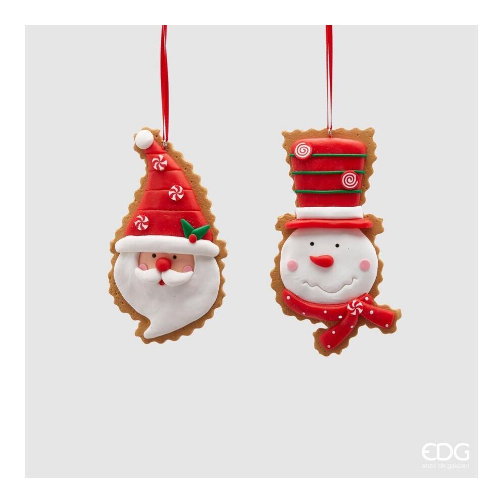 EDG - Clay White Red Head Decoration H12 Cm In Plastic [Dad]