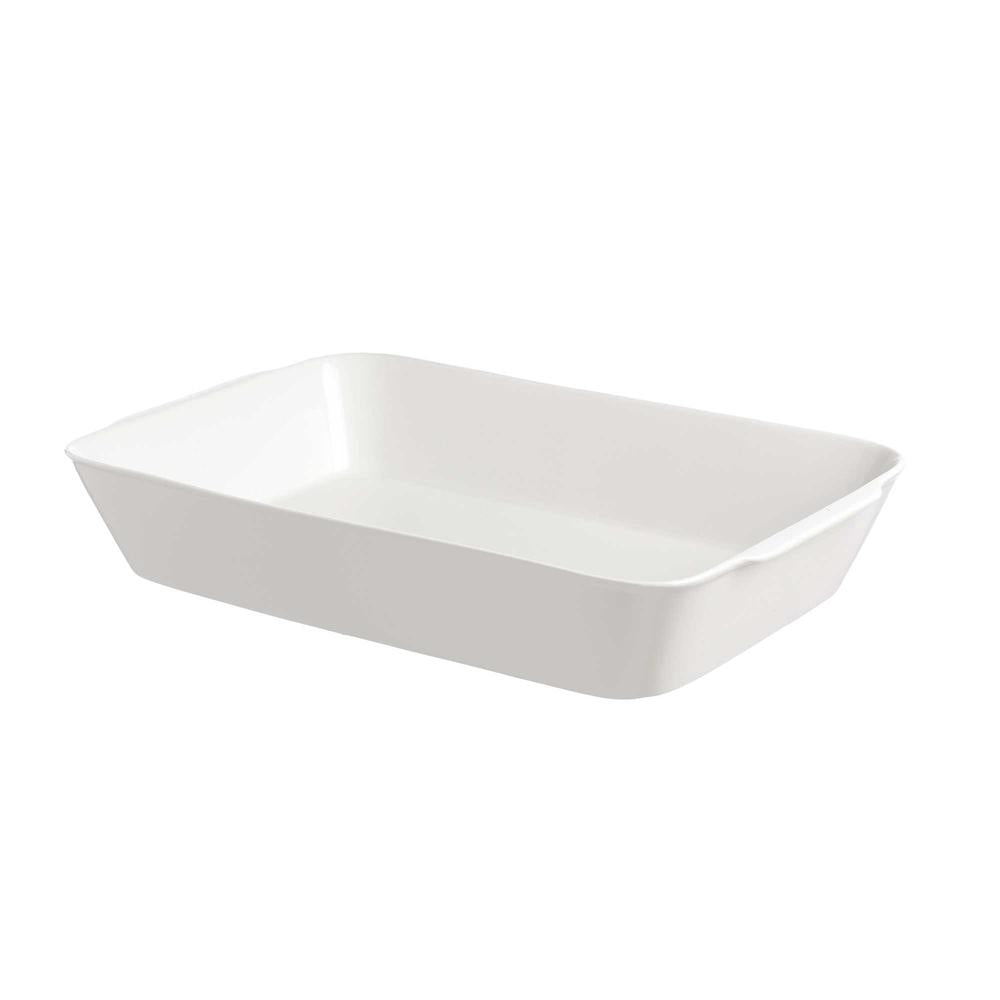 PORCELANA BLANCA - Bandeja de horno rectangular redondeada Anghiari 35X22