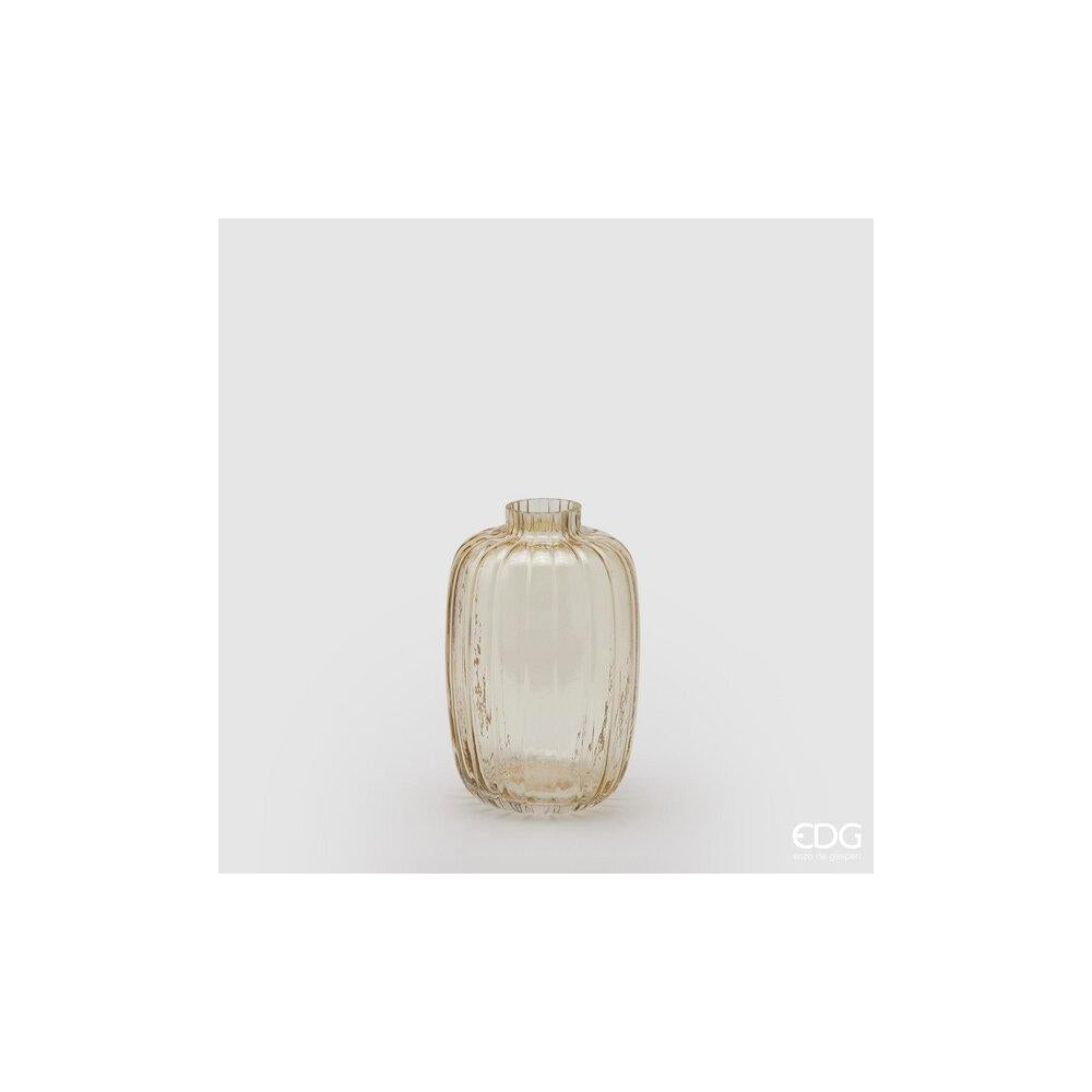 EDG - Rot.C/Striped Vase H20 D13 Glass