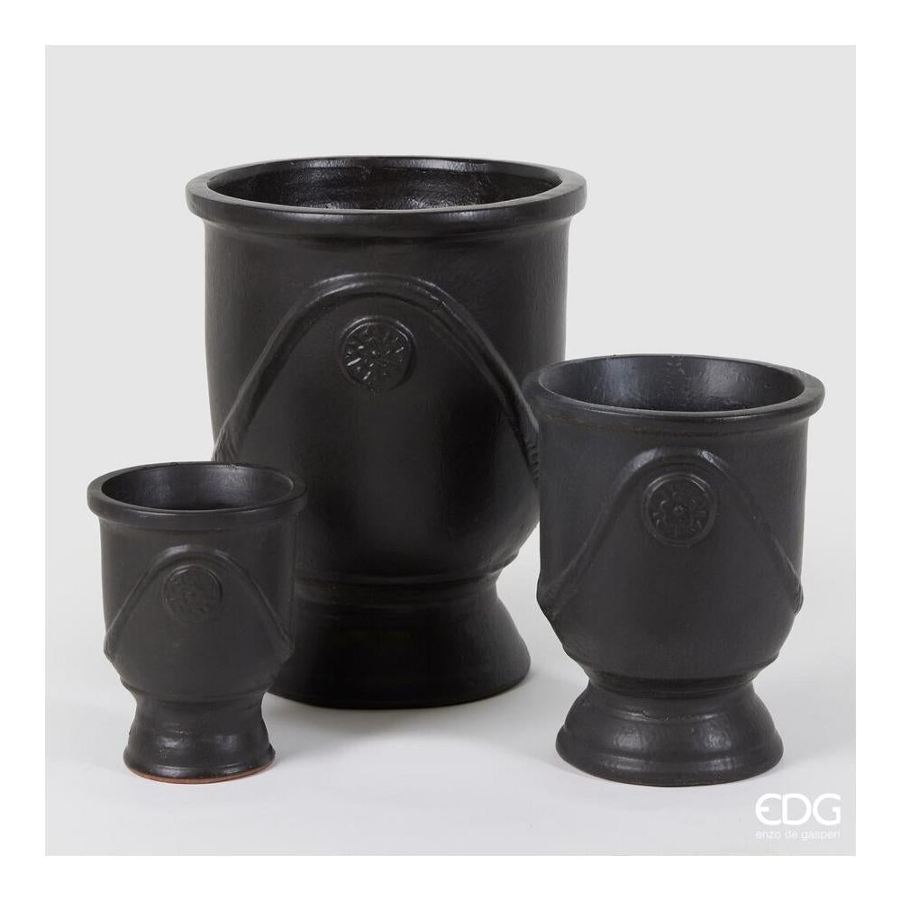 EDG - Glaze Vase Black Cup H30 [Small]
