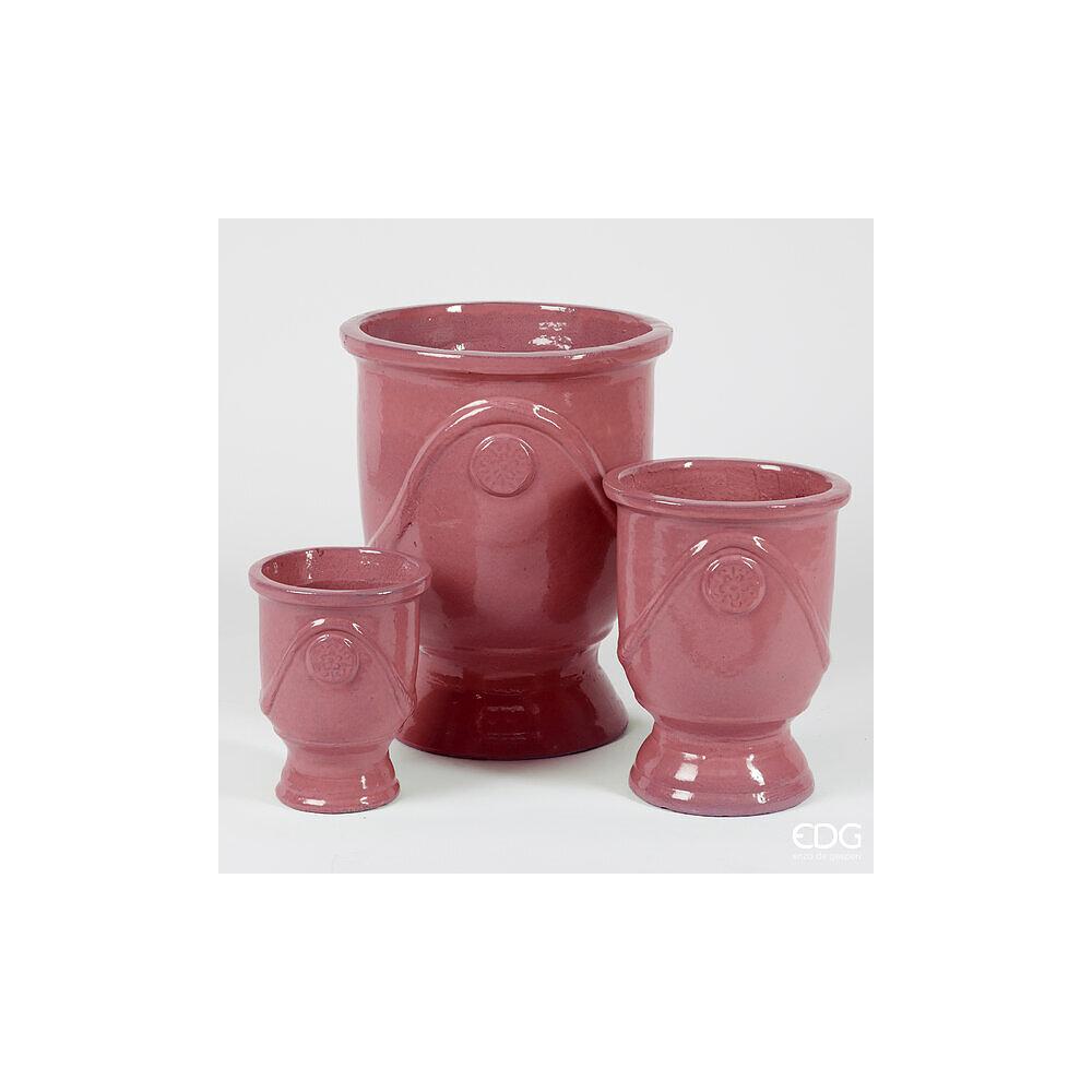EDG - Glaze Vase Pink Cup H 30 [Small]